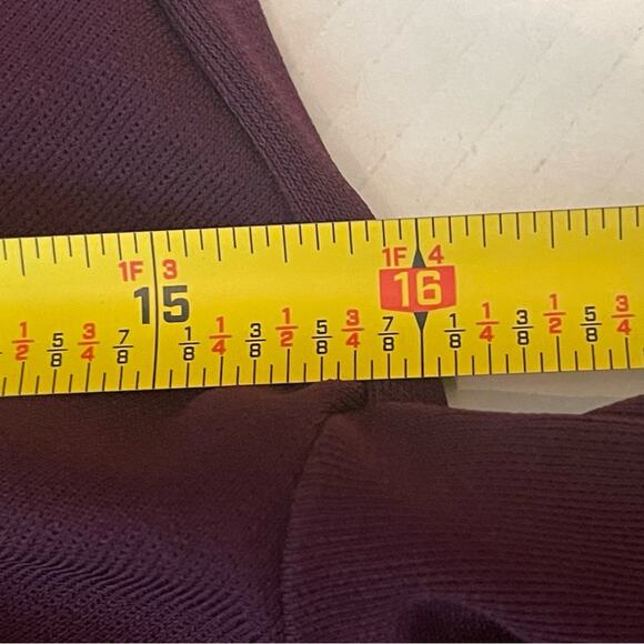 Anthropologie Nicole Miller Burgundy Minimalist Feminine Midi Dress NWOT Size 6 - Picture 9 of 12